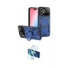 MARSİLYAN™- iPhone 15 Pro Kılıf Kıvılcım Modern Serisi - Siyah 3D Antistatik Seramik Nano Ekran Koruyucu