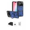 MARSİLYAN™- iPhone 15 Pro Kılıf Kıvılcım Modern Serisi - Siyah Bilvis 0.18mm Plus Cam Ekran Koruyucu + Raze Metal Kamera Lens - LT