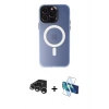 MARSİLYAN™- iPhone 15 Pro Kılıf Kozmos Çizgi Prime - Siyah 3D Antistatik Cam Ekran Koruyucu + Raze Metal Kamera Lens - GS