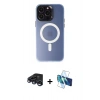 MARSİLYAN™- iPhone 15 Pro Kılıf Kozmos Çizgi Prime - Siyah 3D Antistatik Cam Ekran Koruyucu + Raze Metal Kamera Lens - LT
