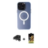 MARSİLYAN™- iPhone 15 Pro Kılıf Kozmos Çizgi Prime - Siyah Buffer Cam Ekran Koruyucu + Raze Metal Kamera Lens - GS