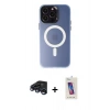 MARSİLYAN™- iPhone 15 Pro Kılıf Kozmos Çizgi Prime - Siyah Joko 5D Cam + Raze Metal Kamera Lens - LT