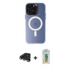 MARSİLYAN™- iPhone 15 Pro Kılıf Kozmos Çizgi Prime - Siyah Polymer Nano Ekran Koruyucu + Raze Metal Kamera Lens - TMGI