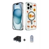MARSİLYAN™- iPhone 15 Pro Kılıf Kozmos Doku - Siyah Joko Magic 5D Cam + Raze Metal Kamera Lens - LT