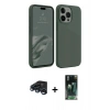 MARSİLYAN™- iPhone 15 Pro Kılıf Kozmos Yansıma Özel Seri - Şeffaf 360 Full Body Arka Koruyucu + Raze Metal Kamera Lens - LT