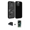 MARSİLYAN™- iPhone 15 Pro Kılıf Kozmos Yansıma Özel Seri - Şeffaf 360 Full Body Arka Koruyucu + Raze Metal Kamera Lens - LT