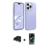 MARSİLYAN™- iPhone 15 Pro Kılıf Kozmos Yansıma Özel Seri - Şeffaf 360 Full Body Arka Koruyucu + Raze Metal Kamera Lens - LT