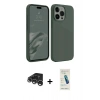 MARSİLYAN™- iPhone 15 Pro Kılıf Kozmos Yansıma Özel Seri - Şeffaf Pasifik Cam Ekran Koruyucu + Raze Metal Kamera Lens - GS