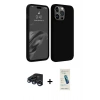MARSİLYAN™- iPhone 15 Pro Kılıf Kozmos Yansıma Özel Seri - Şeffaf Pasifik Cam Ekran Koruyucu + Raze Metal Kamera Lens - LT