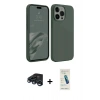 MARSİLYAN™- iPhone 15 Pro Kılıf Kozmos Yansıma Özel Seri - Şeffaf Pasifik Cam Ekran Koruyucu + Raze Metal Kamera Lens - LT