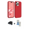 MARSİLYAN™- iPhone 15 Pro Kılıf Kozmos Yansıma Özel Seri - Şeffaf Royal Nano Ekran Koruyucu + Lacivert Raze Metal Kamera Lens