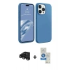 MARSİLYAN™- iPhone 15 Pro Kılıf Kozmos Yansıma Özel Seri - Şeffaf Royal Nano Ekran Koruyucu + Siyah Raze Metal Kamera Lens