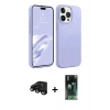 MARSİLYAN™- iPhone 15 Pro Kılıf Kozmos Yansıma Özel Seri - Siyah 360 Mat Full Body Arka Koruyucu + Raze Metal Kamera Lens - SH