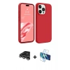 MARSİLYAN™- iPhone 15 Pro Kılıf Kozmos Yansıma Özel Seri - Siyah 3D Antistatik Cam Ekran Koruyucu + Raze Metal Kamera Lens - GS