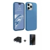 MARSİLYAN™- iPhone 15 Pro Kılıf Kozmos Yansıma Özel Seri - Siyah 3D Antistatik Hayalet Cam Ekran Koruyucu + Raze Metal Kamera Lens - LT