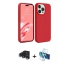 MARSİLYAN™- iPhone 15 Pro Kılıf Kozmos Yansıma Özel Seri - Siyah 3D Antistatik Seramik Nano Ekran Koruyucu + Raze Metal Kamera Lens - LT