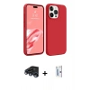 MARSİLYAN™- iPhone 15 Pro Kılıf Kozmos Yansıma Özel Seri - Siyah Bilvis 0.18mm Plus Cam Ekran Koruyucu + Raze Metal Kamera Lens - LT
