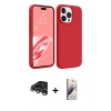 MARSİLYAN™- iPhone 15 Pro Kılıf Kozmos Yansıma Özel Seri - Siyah Bilvis 3D Mat Cam Ekran Koruyucu + Raze Metal Kamera Lens - GS