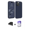 MARSİLYAN™- iPhone 15 Pro Kılıf Kozmos Yansıma Özel Seri - Siyah Bilvis 5in1 3D Magic Cam Ekran Koruyucu + Raze Metal Kamera Lens - GS