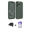 MARSİLYAN™- iPhone 15 Pro Kılıf Kozmos Yansıma Özel Seri - Siyah Bilvis 5in1 3D Magic Cam Ekran Koruyucu + Raze Metal Kamera Lens - GS