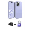 MARSİLYAN™- iPhone 15 Pro Kılıf Kozmos Yansıma Özel Seri - Siyah Bilvis 5in1 5D Magic Hayalet Cam Ekran Koruyucu + Raze Metal Kamera Lens - TMGI