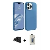 MARSİLYAN™- iPhone 15 Pro Kılıf Kozmos Yansıma Özel Seri - Siyah Bilvis Hayalet Cam Ekran Koruyucu + Raze Metal Kamera Lens - SH