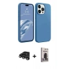 MARSİLYAN™- iPhone 15 Pro Kılıf Kozmos Yansıma Özel Seri - Siyah Bilvis Hayalet Cam Ekran Koruyucu + Raze Metal Kamera Lens - TMGI
