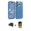 MARSİLYAN™- iPhone 15 Pro Kılıf Kozmos Yansıma Özel Seri - Siyah Buffer Cam Ekran Koruyucu + Raze Metal Kamera Lens - LT
