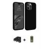 MARSİLYAN™- iPhone 15 Pro Kılıf Kozmos Yansıma Özel Seri - Siyah Joko Magic 5D Hayalet Cam + Raze Metal Kamera Lens - TMGI