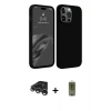 MARSİLYAN™- iPhone 15 Pro Kılıf Kozmos Yansıma Özel Seri - Siyah Joko Magic 5D Hayalet Cam + Raze Metal Kamera Lens - GS