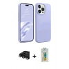 MARSİLYAN™- iPhone 15 Pro Kılıf Kozmos Yansıma Özel Seri - Siyah Polymer Nano Ekran Koruyucu + Raze Metal Kamera Lens - SH