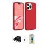 MARSİLYAN™- iPhone 15 Pro Kılıf Kozmos Yansıma Özel Seri - Siyah Polymer Nano Ekran Koruyucu + Raze Metal Kamera Lens - SH