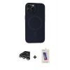 MARSİLYAN™- iPhone 15 Pro Kılıf Kutup Serisi - Siyah Joko 5D Cam + Raze Metal Kamera Lens - GS