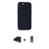 MARSİLYAN™- iPhone 15 Pro Kılıf Kutup Serisi - Siyah Joko Magic 5D Hayalet Cam + Raze Metal Kamera Lens - TMGI