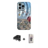 MARSİLYAN™- iPhone 15 Pro Kılıf Nova Doku Prime - Siyah Bilvis 3D Cam Ekran Koruyucu + Raze Metal Kamera Lens - GS