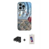 MARSİLYAN™- iPhone 15 Pro Kılıf Nova Doku Prime - Siyah Joko 5D Cam + Raze Metal Kamera Lens - TMGI
