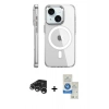 MARSİLYAN™- iPhone 15 Pro Kılıf Nova Doku - Şeffaf Royal Nano Ekran Koruyucu + Raze Metal Kamera Lens - GS