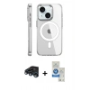 MARSİLYAN™- iPhone 15 Pro Kılıf Nova Doku - Şeffaf Royal Nano Ekran Koruyucu + Raze Metal Kamera Lens - LT