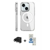 MARSİLYAN™- iPhone 15 Pro Kılıf Nova Doku - Şeffaf Royal Nano Ekran Koruyucu + Raze Metal Kamera Lens - SH