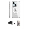 MARSİLYAN™- iPhone 15 Pro Kılıf Nova Doku - Siyah Bilvis 3D Cam Ekran Koruyucu + Raze Metal Kamera Lens - GS