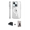 MARSİLYAN™- iPhone 15 Pro Kılıf Nova Doku - Siyah Bilvis Hayalet Cam Ekran Koruyucu + Raze Metal Kamera Lens - LT