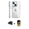 MARSİLYAN™- iPhone 15 Pro Kılıf Nova Doku - Siyah Buffer Cam Ekran Koruyucu + Raze Metal Kamera Lens - LT