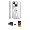 MARSİLYAN™- iPhone 15 Pro Kılıf Nova Doku - Siyah Buffer Cam Ekran Koruyucu + Raze Metal Kamera Lens - GS