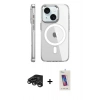 MARSİLYAN™- iPhone 15 Pro Kılıf Nova Doku - Siyah Joko 5D Cam + Raze Metal Kamera Lens - TMGI