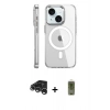 MARSİLYAN™- iPhone 15 Pro Kılıf Nova Doku - Siyah Joko Magic 5D Hayalet Cam + Raze Metal Kamera Lens - GS