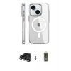 MARSİLYAN™- iPhone 15 Pro Kılıf Nova Doku - Siyah Joko Magic 5D Hayalet Cam + Raze Metal Kamera Lens - TMGI