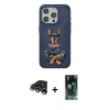 MARSİLYAN™- iPhone 15 Pro Kılıf Nova Form Koleksiyonu - Şeffaf 360 Full Body Arka Koruyucu + Raze Metal Kamera Lens - GS