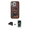 MARSİLYAN™- iPhone 15 Pro Kılıf Nova Form Koleksiyonu - Şeffaf 360 Full Body Arka Koruyucu + Raze Metal Kamera Lens - GS