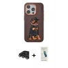 MARSİLYAN™- iPhone 15 Pro Kılıf Nova Form Koleksiyonu - Şeffaf Pasifik Cam Ekran Koruyucu + Raze Metal Kamera Lens - TMGI