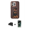 MARSİLYAN™- iPhone 15 Pro Kılıf Nova Form Koleksiyonu - Siyah 360 Mat Full Body Arka Koruyucu + Raze Metal Kamera Lens - TMGI